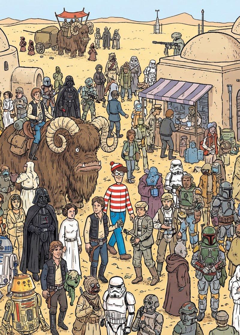 寻找Waldo:塔图因星球上的星球大战角色