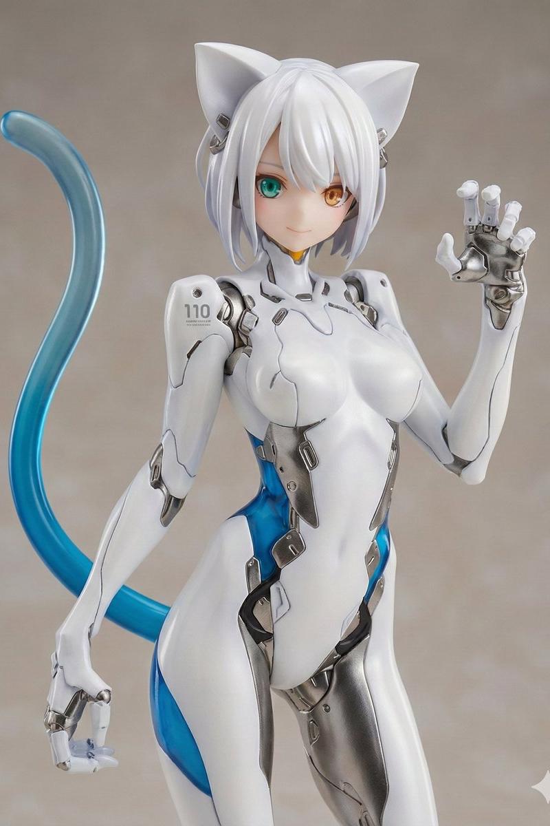 白猫サイボーグガールフィギュア化画像