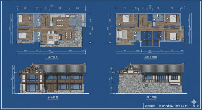 武当山新中式住宅建筑设计