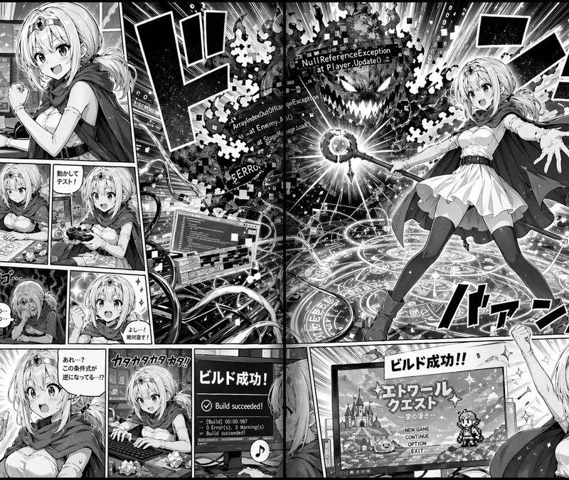 漫画跨页:奇幻游戏开发者