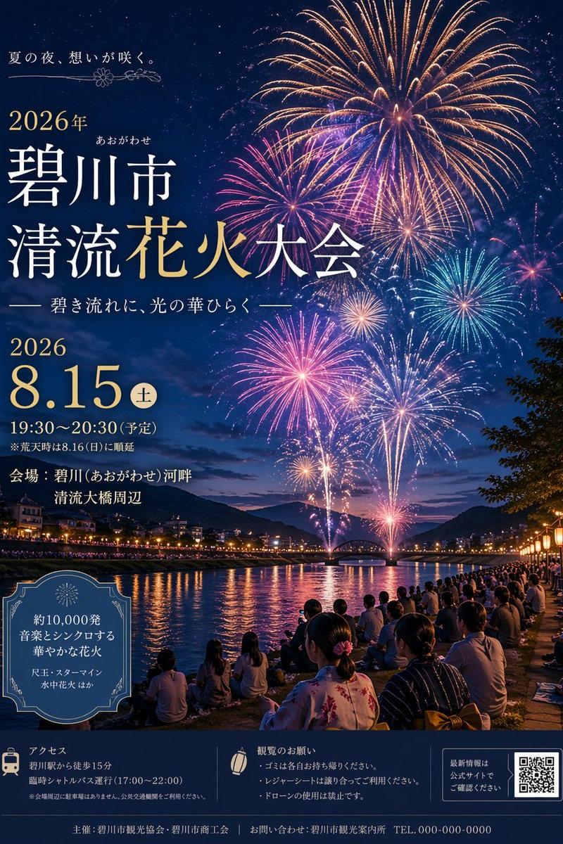 日本烟花大会海报