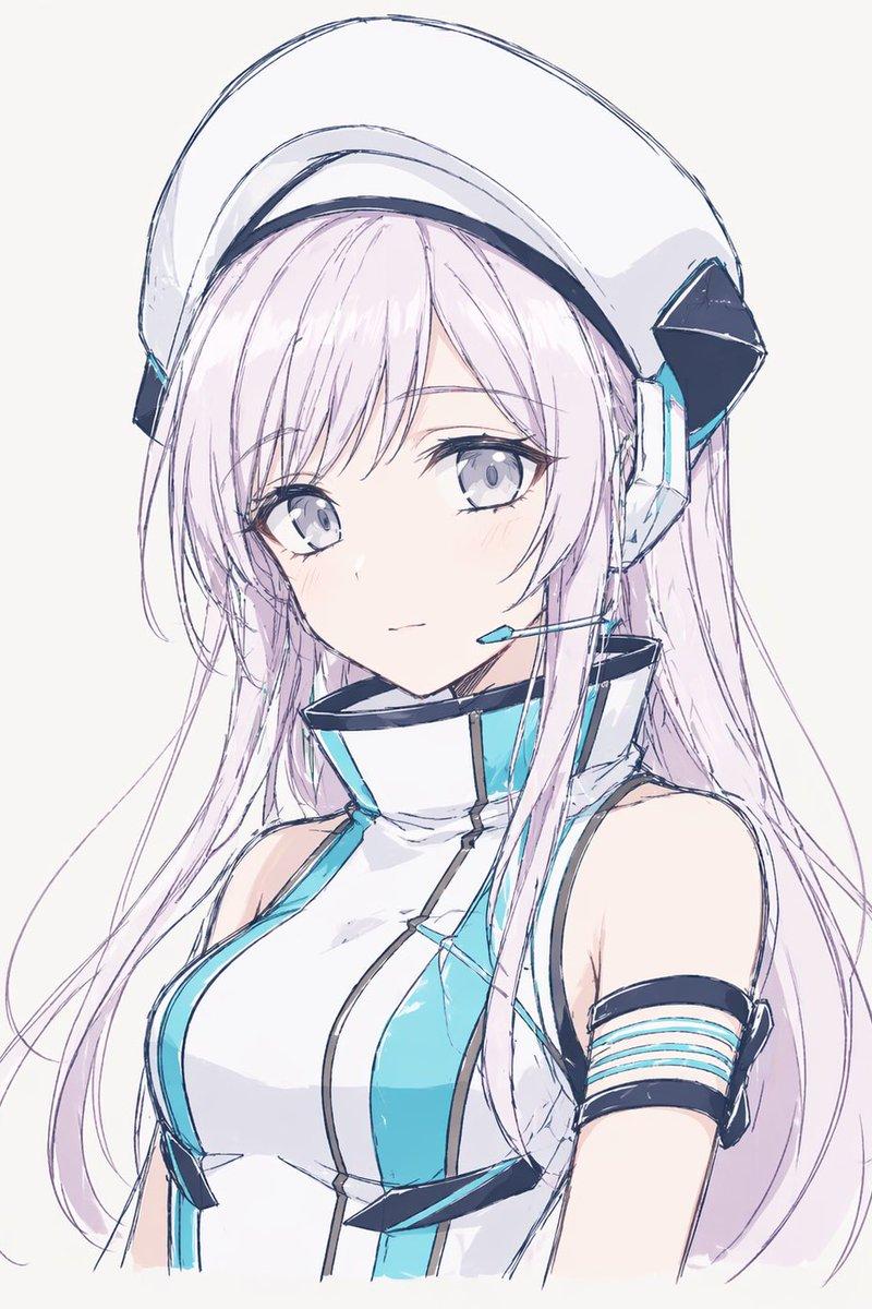 极简科幻风动漫少女肖像