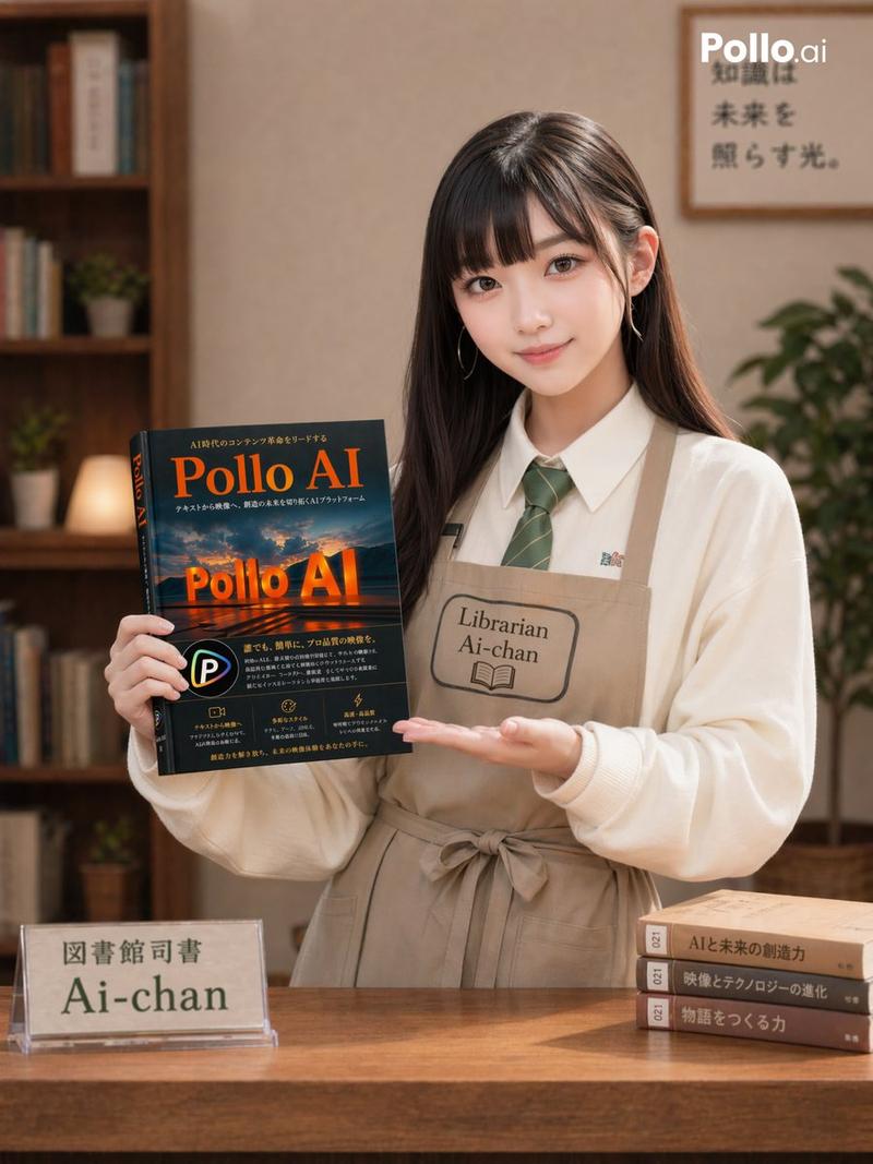 展示 AI 书籍的写实风格图书管理员