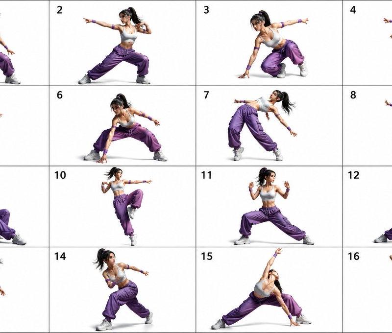 16 种姿势舞蹈格斗参考图