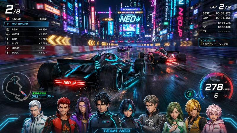 赛博朋克 Formula Neo 赛车 HUD
