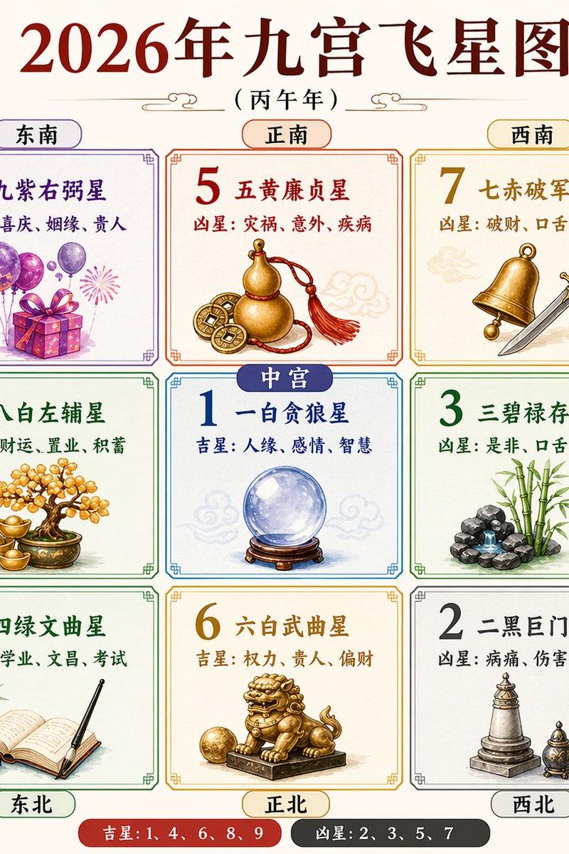 2026 年九宫飞星图