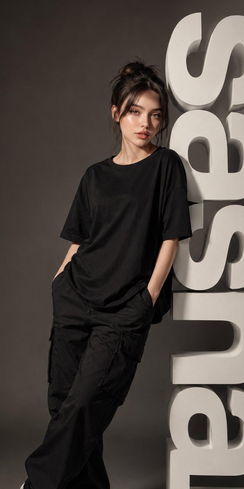 Nina 3D 字体人像
