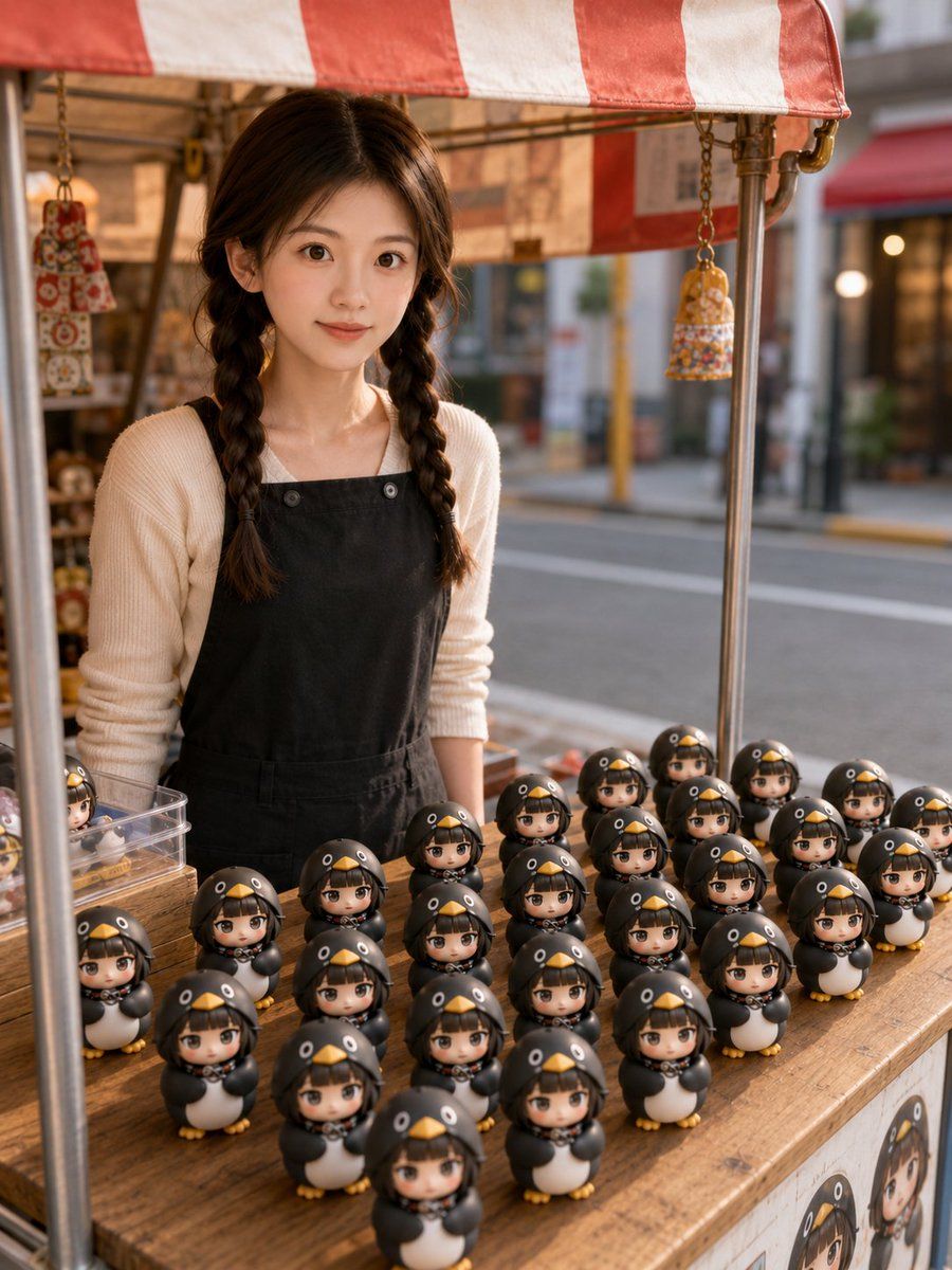3D Q 版玩具摊位人像