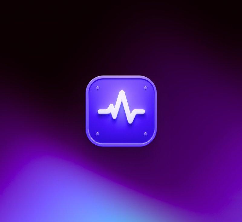 发光 3D 心跳 App 图标