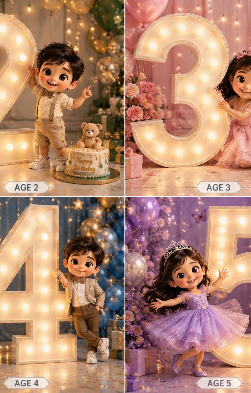 3D 奢华儿童生日拼图