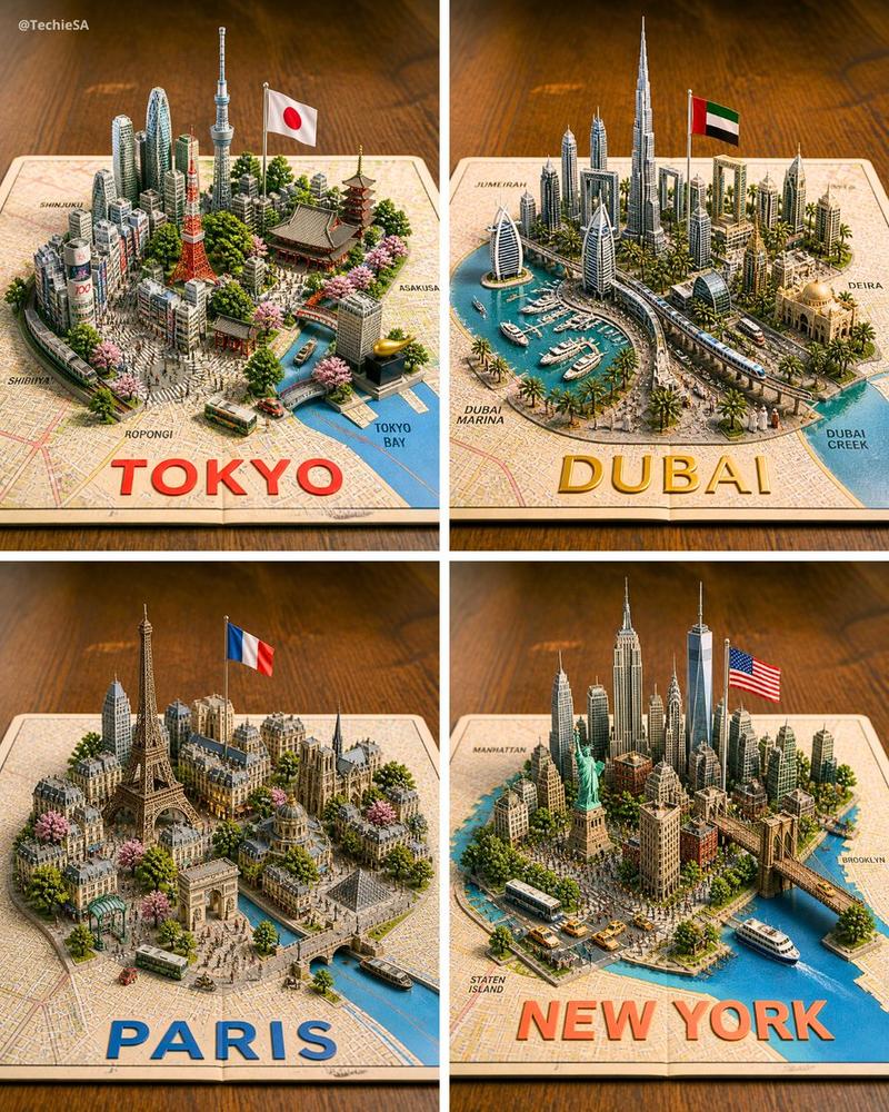 四款 3D 微缩城市地图