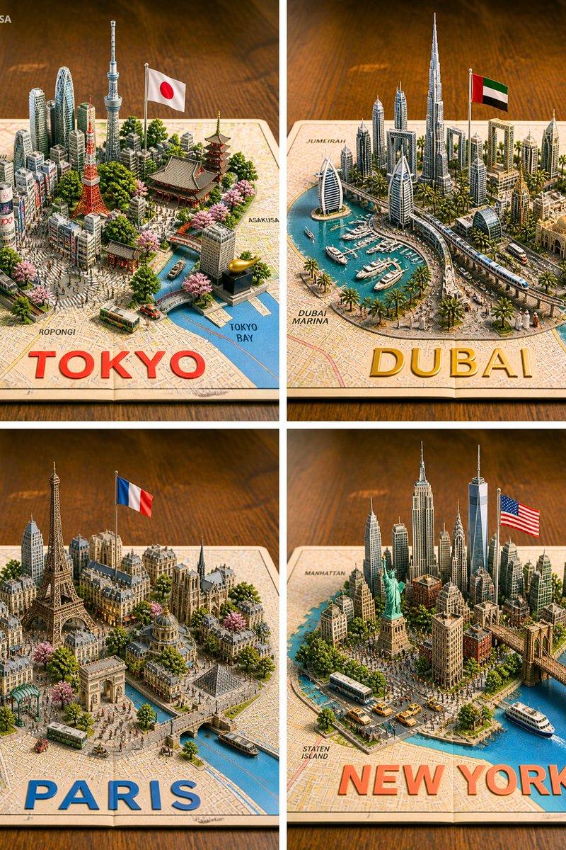 四款 3D 微缩城市地图