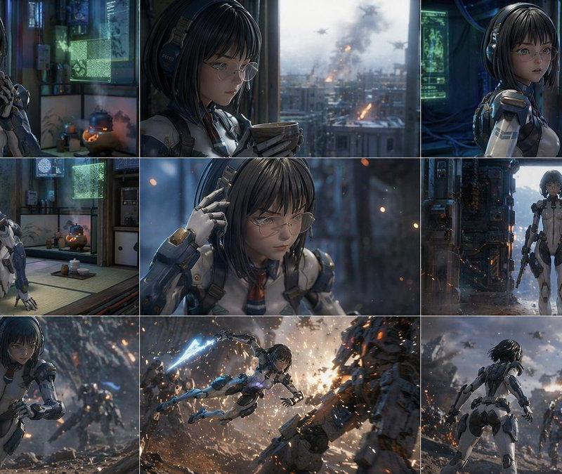 科幻动作 3x3 分镜项目