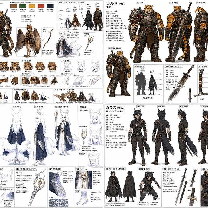 四象限 RPG 角色设计表