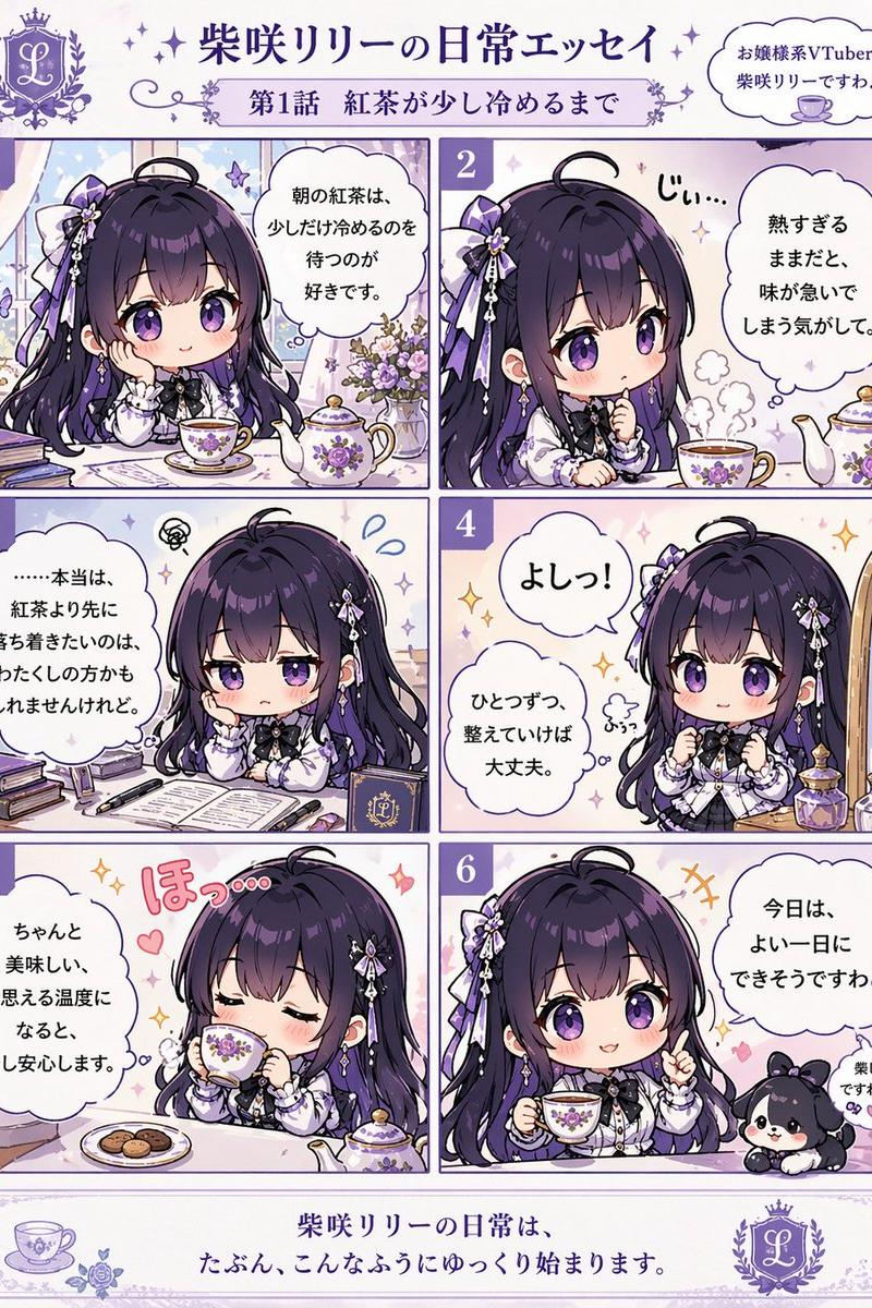 6 格 Q 版 VTuber 四格漫画