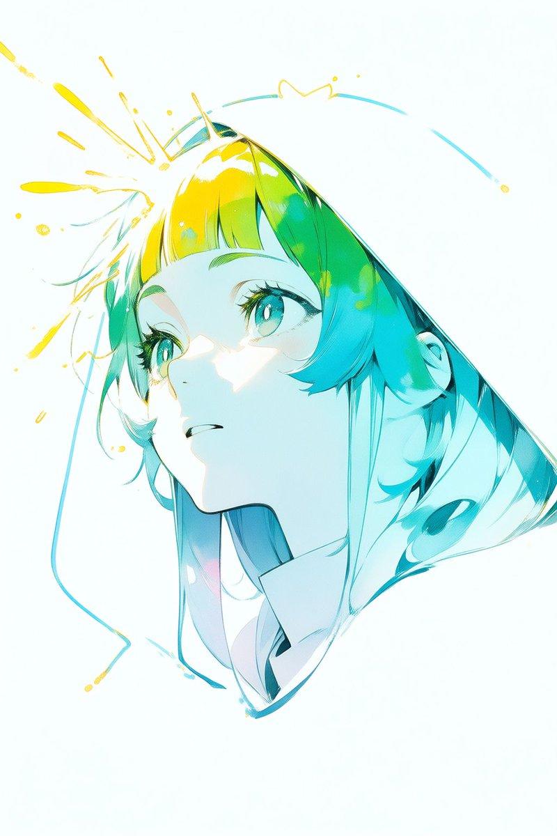 抽象水色动漫海报