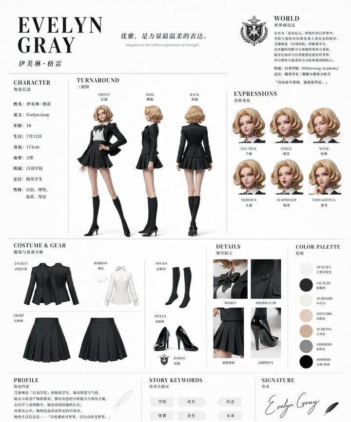 Elegant Academy 角色设定表