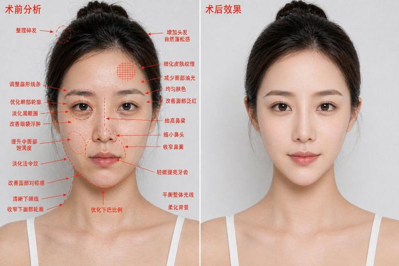 医美前后对比海报