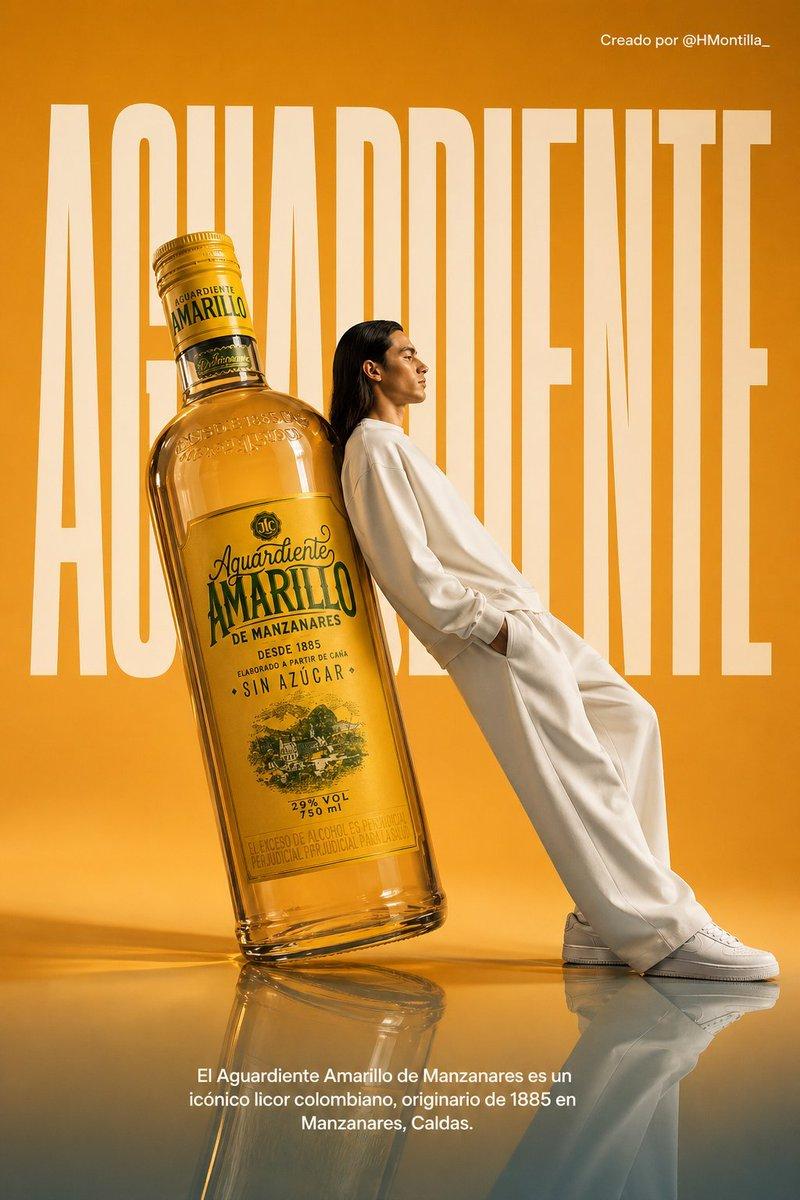 基于人像参考图的 Aguardiente 时尚广告
