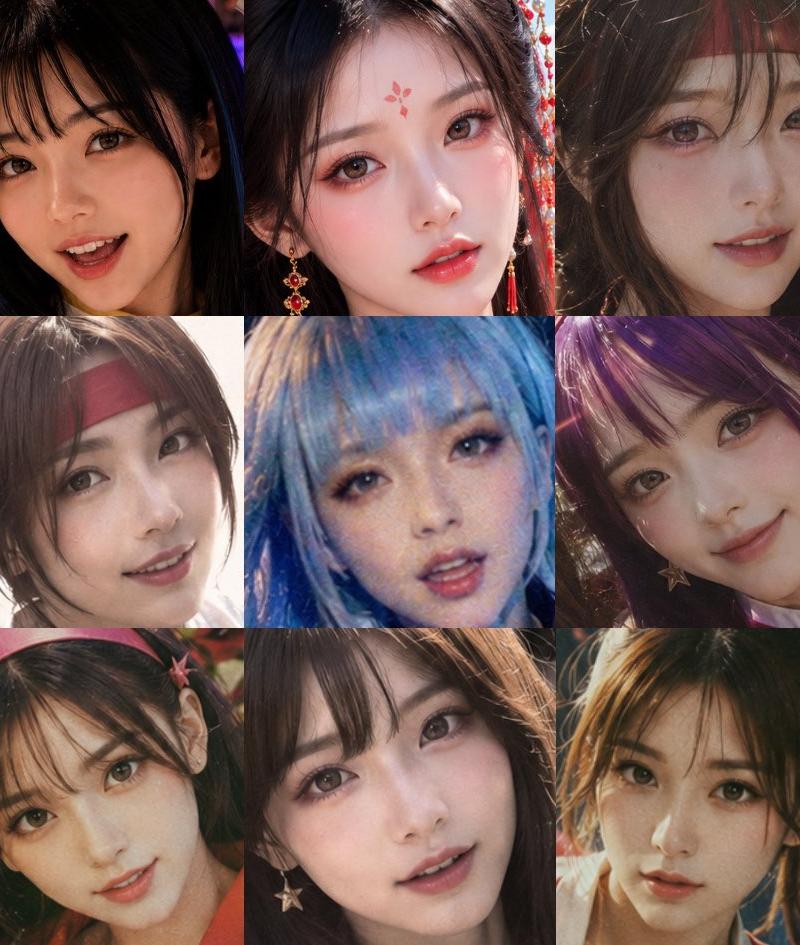 九宫格 AI 美颜人像拼贴