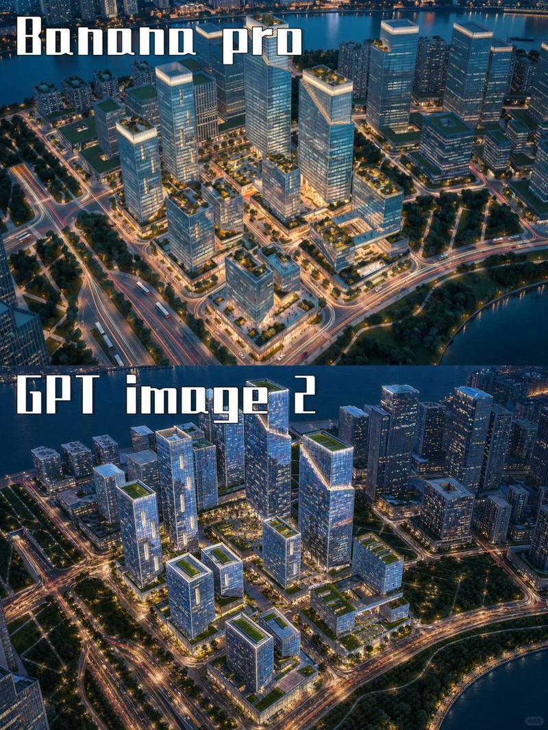 AI 城市渲染对比海报