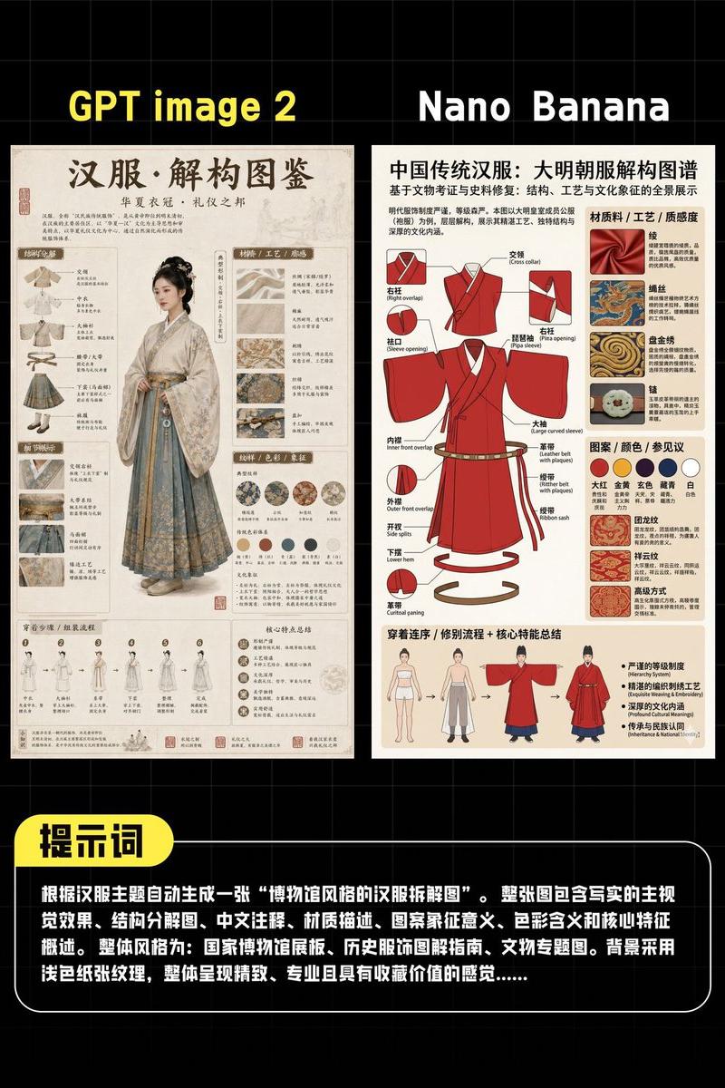 AI 汉服海报对比