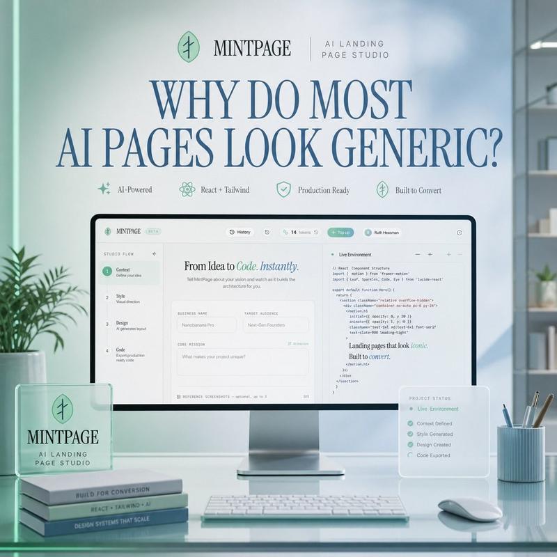 Mintpage AI 着陆页首屏设计