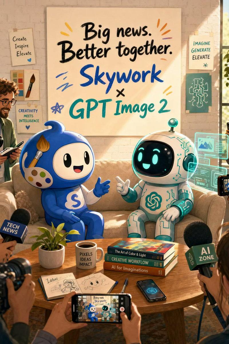 AI 合作伙伴关系发布海报场景