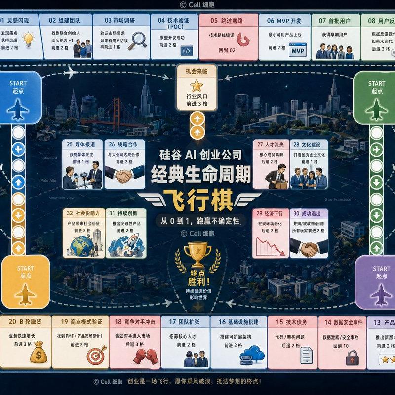 AI 初创公司生命周期游戏提示词