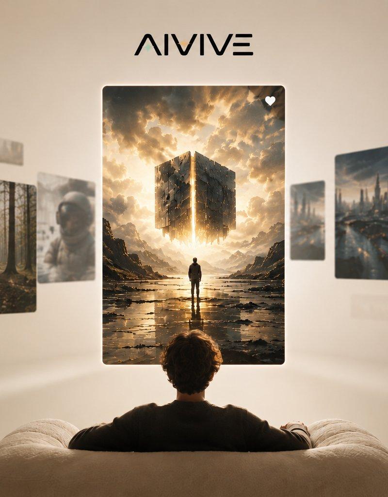 AIVIVE 沉浸式 AI 画廊首屏设计