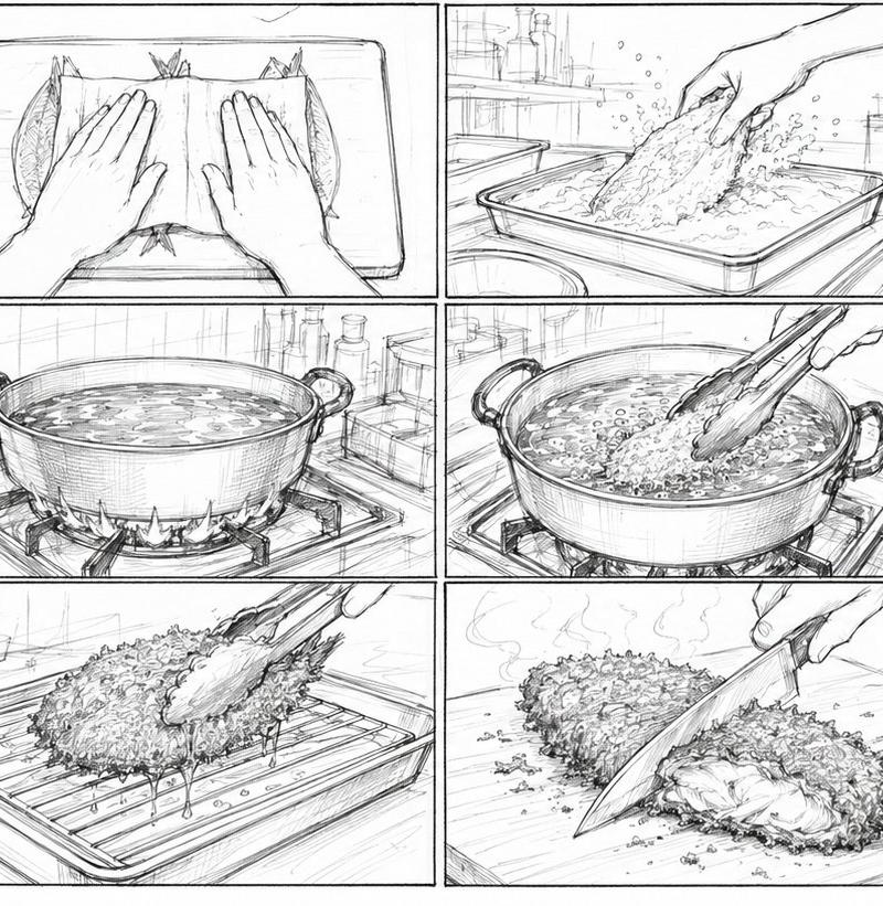 炸竹荚鱼动画烹饪项目