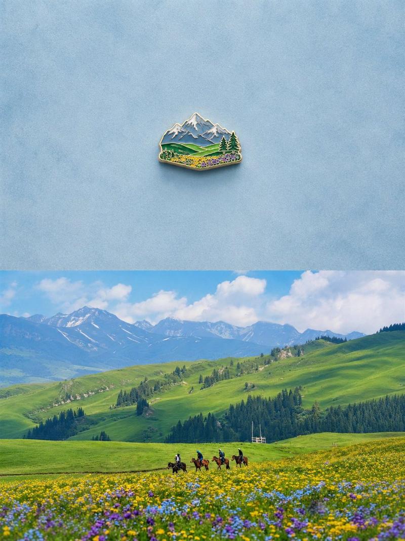 高山风景纪念品磁贴