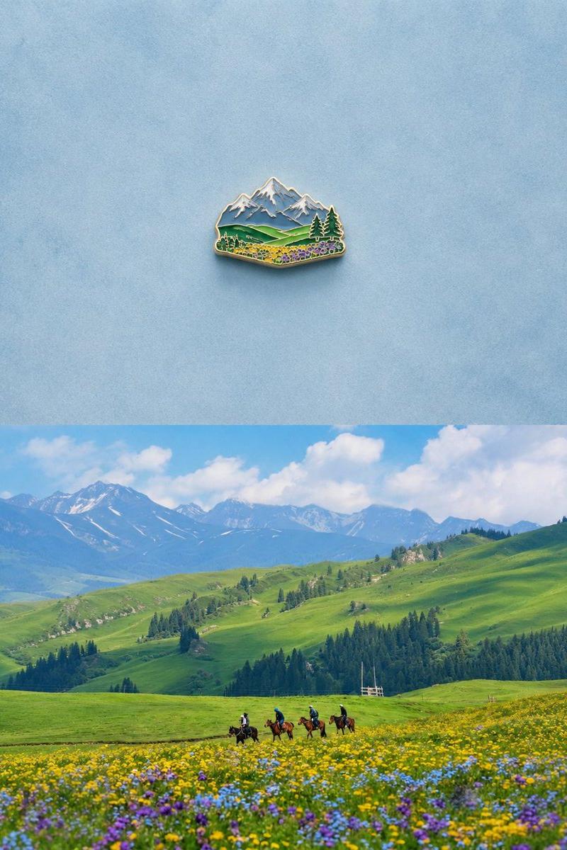 高山风景纪念品磁贴