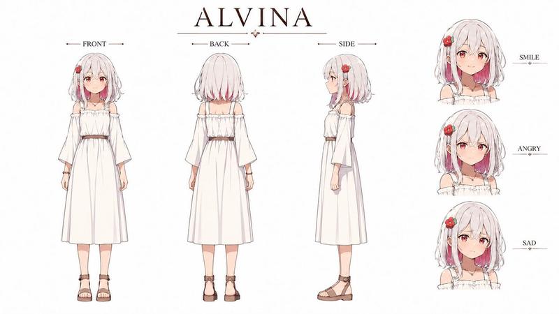Alvina 动漫角色参考图