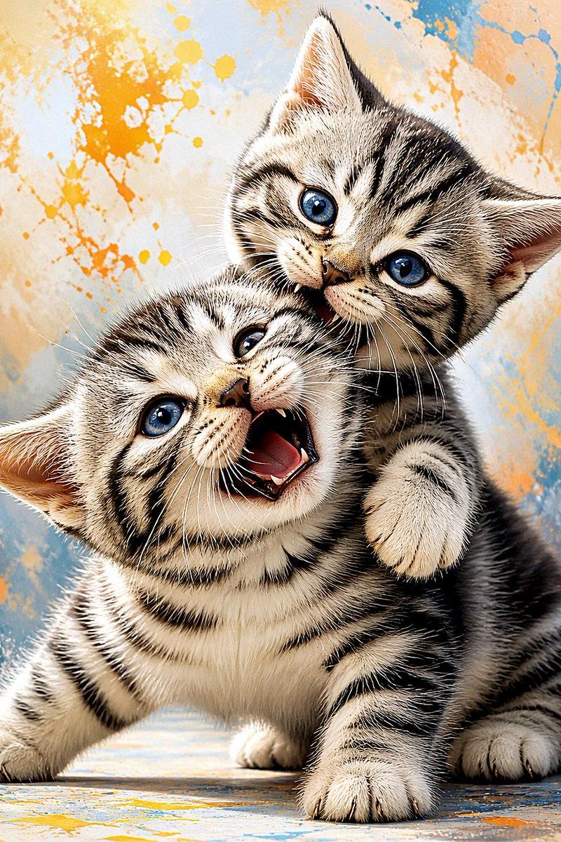 活泼可爱的美国短毛猫幼崽