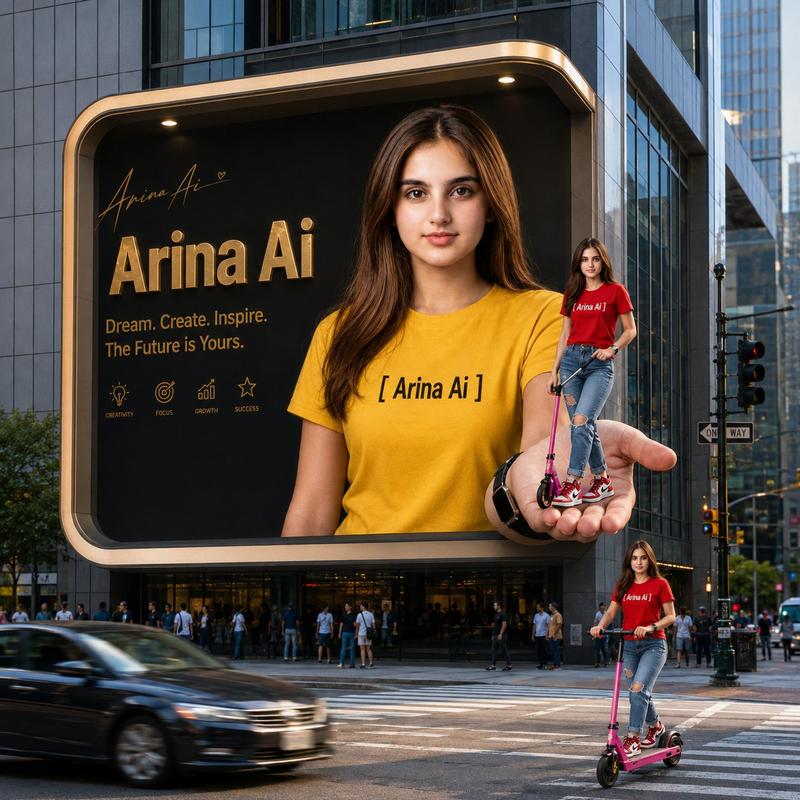Arina Ai 3D 变形城市广告牌