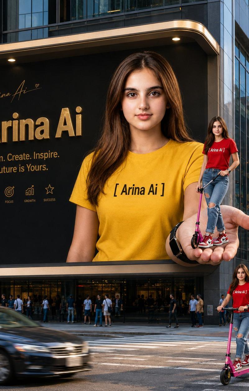 Arina Ai 3D 变形城市广告牌