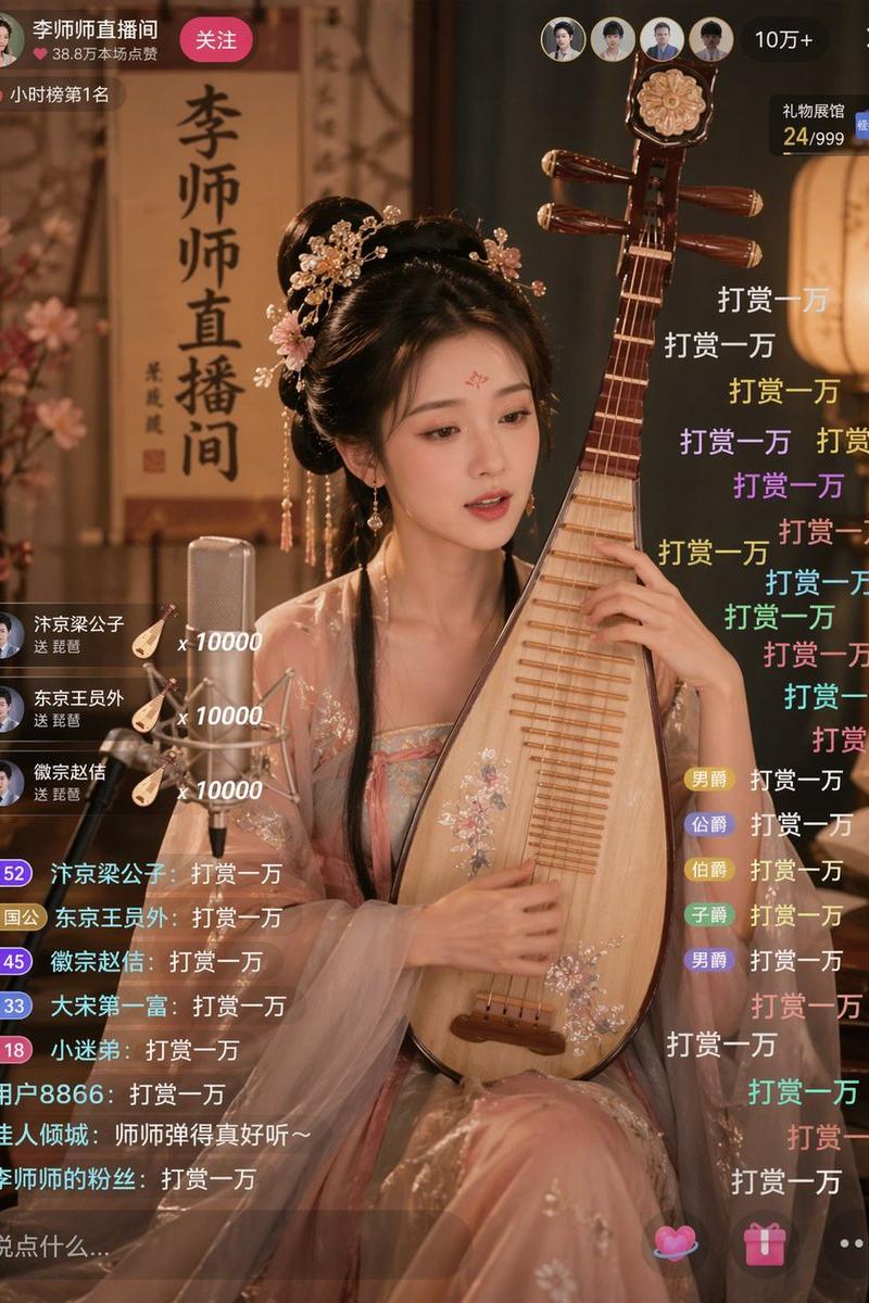 古风美女直播场景
