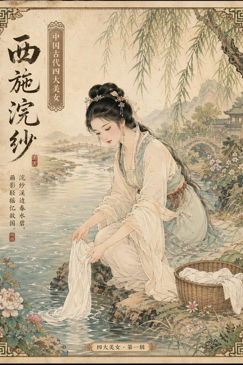 中国古代四大美女明信片提示词