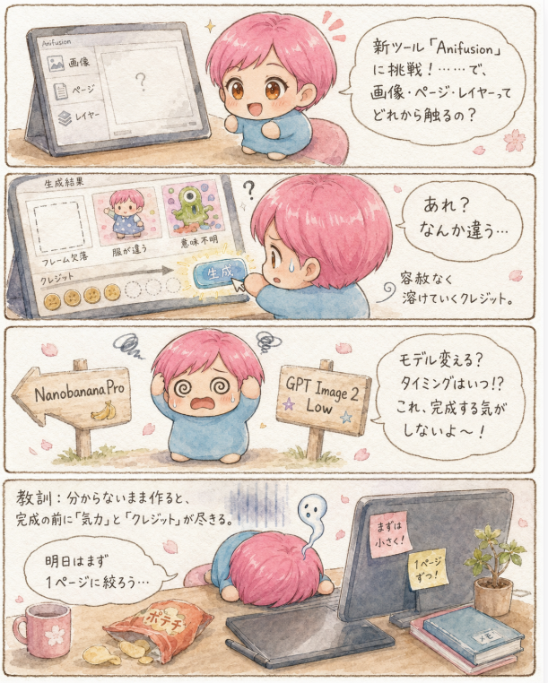 AI 漫画工具使用心得四格漫画