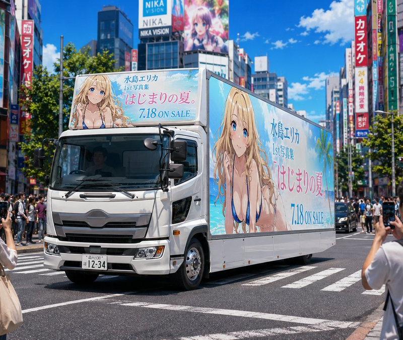日本动漫偶像宣传卡车