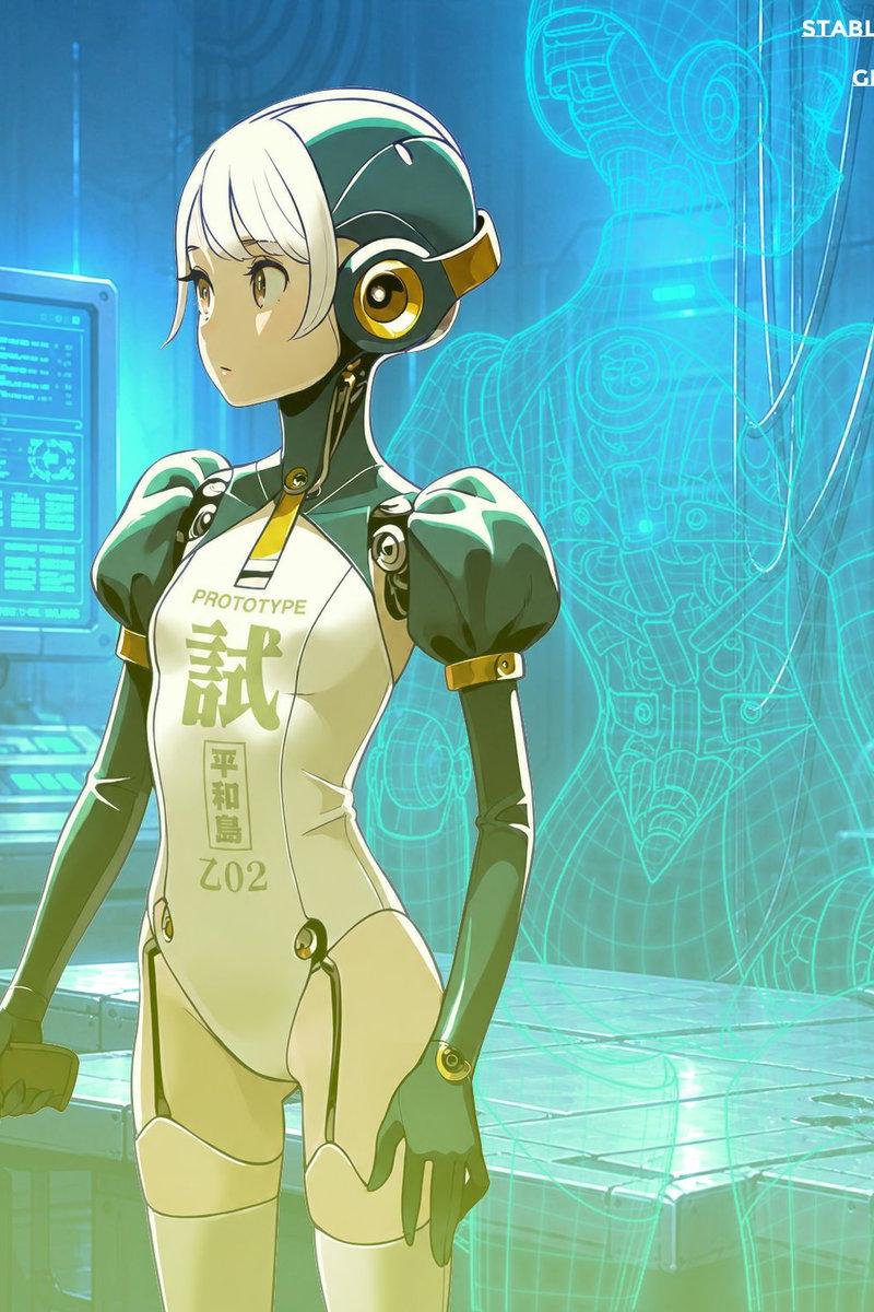Anime Android Agent Lab Poster