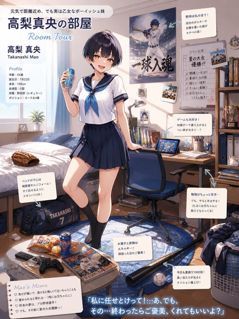 动漫棒球少女房间巡礼