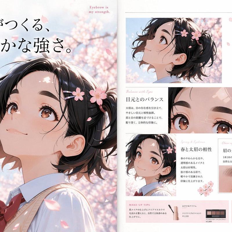 动漫美妆杂志眉妆专题