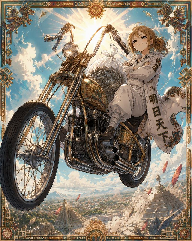 古城中的 Skyborne 动漫机车少女