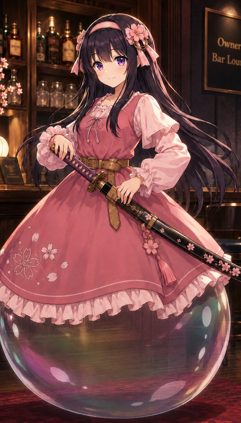 酒吧里的动漫泡泡武士