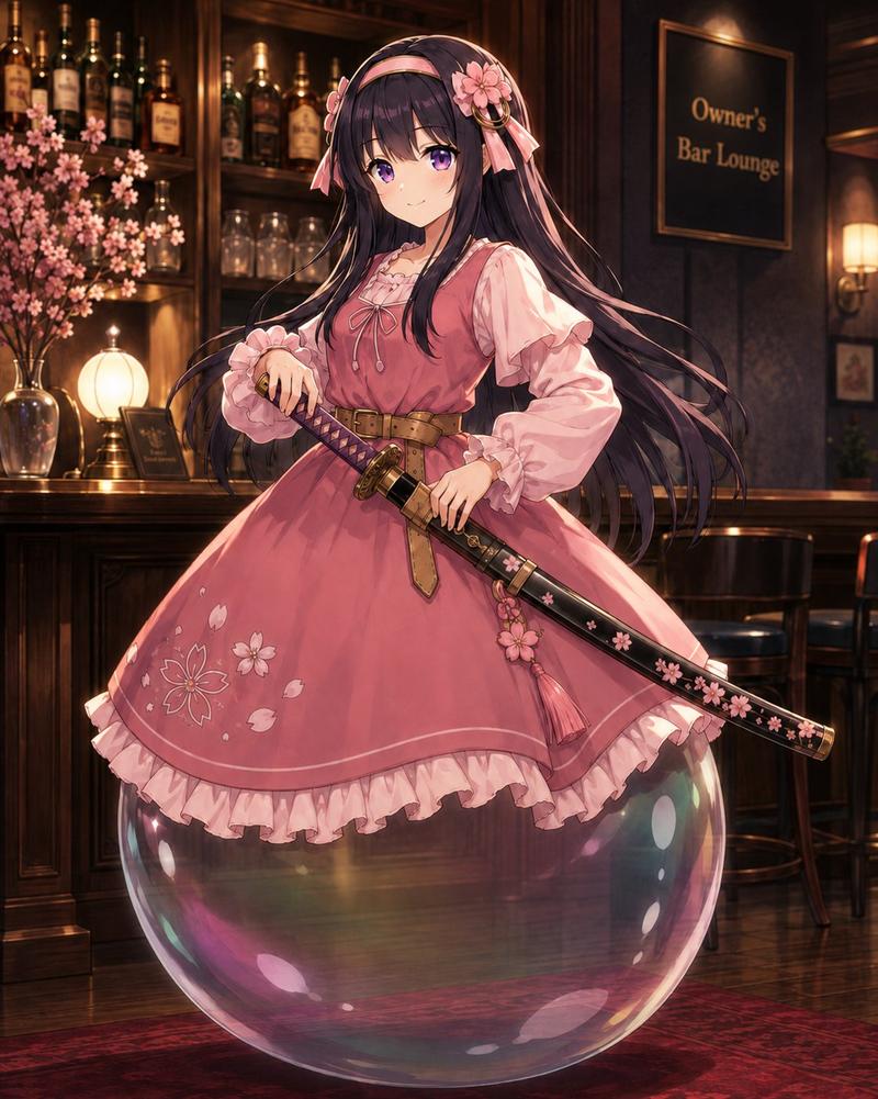 酒吧里的动漫泡泡武士