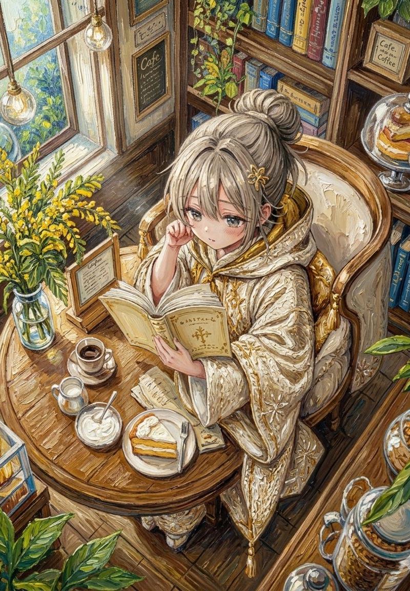 Watercolor Anime Café Colorization