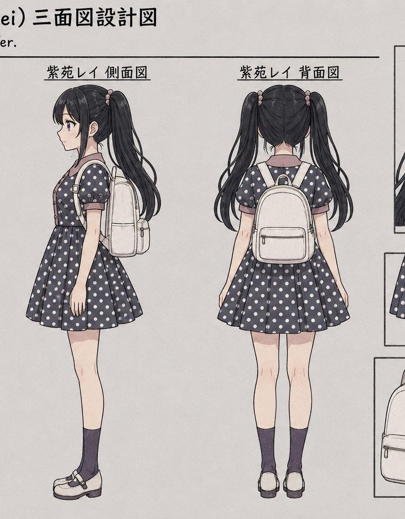 Shion Rei 三面角色设计图