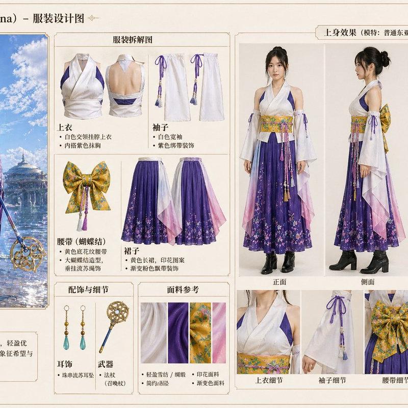动漫角色服装解构
